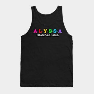 Alyssa  - Graceful, Noble Tank Top